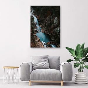 Gario Vászonkép Folyó az erdőben Méret: 40 x 60 cm