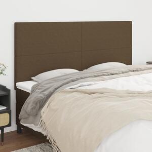 VidaXL 4 db sötétbarna szövet fejtámla 80 x 5 x 78/88 cm