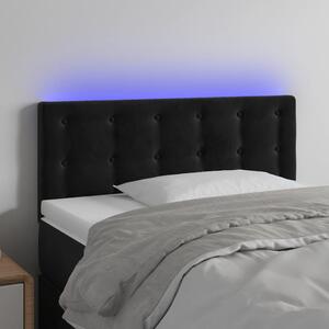 VidaXL fekete bársony LED-es fejtámla 90x5x78/88 cm