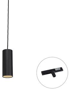Dizájner függőlámpa fekete 1-fázisú sínadapterrel - Slimline Tubo