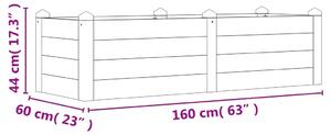 VidaXL tömör akácfa kerti magaságyás 160 x 60 x 44 cm