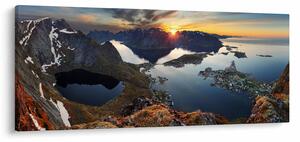 Kép - Hegyi táj, Norvégia (120x50 cm)