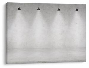 Kép - Betonfal fényekkel (70x50 cm)