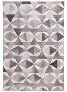Szőnyeg ALAKA Szürke 140 x 200 cm Bőr