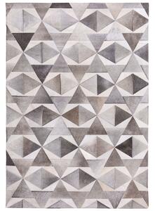 Szőnyeg ALAKA Szürke 160 x 230 cm Bőr