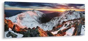 Kép - Téli hegyi panoráma (120x50 cm)
