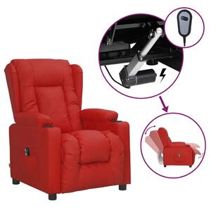Bordó műbőr elektromos dönthető fotel