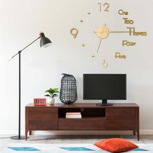 VidaXL aranyszínű modern 3D falióra 100 cm XXL