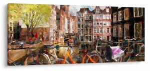Kép - Amszterdam, festészet (120x50 cm)