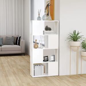 VidaXL fehér szerelt fa térelválasztó könyvszekrény 60 x 24 x 124,5 cm