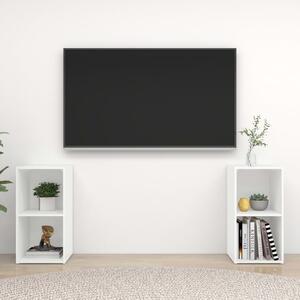 2 db fehér szerelt fa TV-szekrény 72 x 35 x 36,5 cm