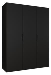 Gardróbszekrény Hartford 511, Laminált forgácslap, 202x150x50cm, Fekete