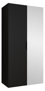 Gardróbszekrény Hartford 510, Laminált forgácslap, 202x100x50cm, Fekete