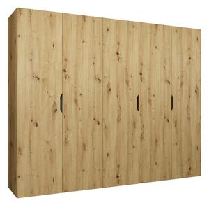 Gardróbszekrény Hartford 515, Laminált forgácslap, 202x250x50cm, Artisan tölgy