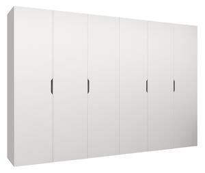 Gardróbszekrény Hartford 517, Laminált forgácslap, 202x300x50cm, Fehér