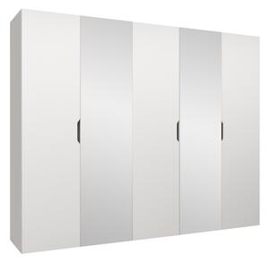 Gardróbszekrény Hartford 516, Laminált forgácslap, 202x250x50cm, Fehér
