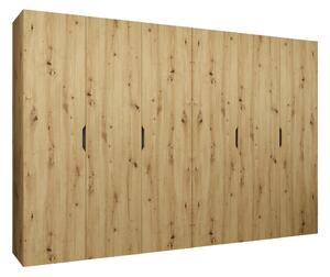 Gardróbszekrény Hartford 517, Laminált forgácslap, 202x300x50cm, Artisan tölgy