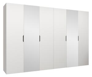 Gardróbszekrény Hartford 518, Laminált forgácslap, 202x300x50cm, Fehér