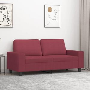 VidaXL kétszemélyes bordó szövet kanapé 140 cm