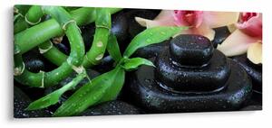 Kép - Kövek és orchideák (120x50 cm)