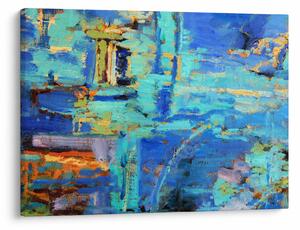 Kép - Absztrakt olajfestmény (70x50 cm)