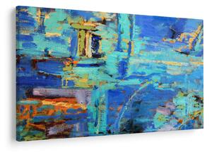 Kép - Absztrakt olajfestmény (90x60 cm)