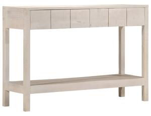 Fehér tömör mangófa tálalóasztal 110 x 35 x 75 cm