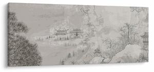 Kép - Kínai táj (120x50 cm)