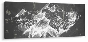 Kép - Hegyek illusztrációja (120x50 cm)