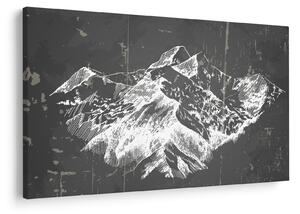 Kép - Hegyek illusztrációja (90x60 cm)