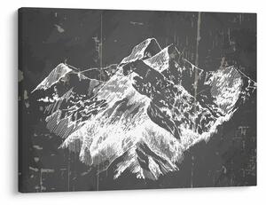 Kép - Hegyek illusztrációja (70x50 cm)