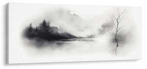 Kép - Tintafestmény tájkép (120x50 cm)