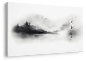 Kép - Tintafestmény tájkép (90x60 cm)