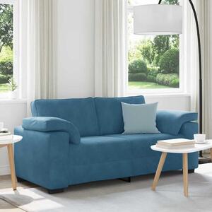 VidaXL kék bársony loveseat kanapé 140 cm