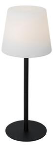 Újratölthető asztali lámpa fekete, LED-del és dimmerrel IP54 - Jude