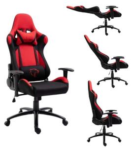 Dark Gamer szék nyak- és derékpárnával - piros-fekete