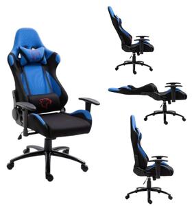 Dark Gamer szék nyak- és derékpárnával - kék-fekete