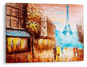 Kép - Esős idő és az Eiffel-torony (70x50 cm)
