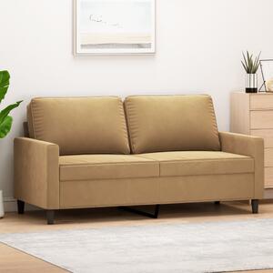 VidaXL kétszemélyes barna bársony kanapé 140 cm