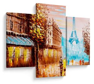Kép - Esős idő és az Eiffel-torony (90x60 cm)