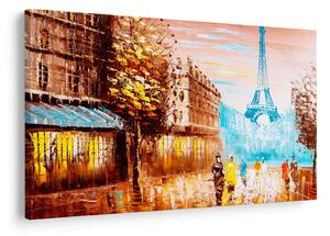 Kép - Esős idő és az Eiffel-torony (90x60 cm)