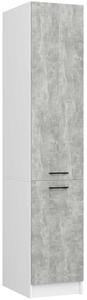 OLIVIA S 40/205 cm konyhaszekrény – fehér / beton