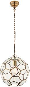 Endon glamour modern függeszték miele antik sárgaréz átlátszó end69784