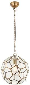 Endon glamour modern függeszték miele antik sárgaréz átlátszó end69784