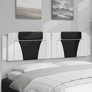 VidaXL fekete és fehér műbőr fejtámla párna 200 cm