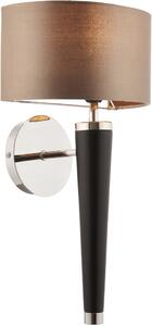 Endon modern fali lámpa corvina barna sötét fa fényes nikkel endcorvina-1wb