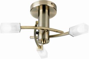 Endon klasszikus mennyezeti lámpa havana antik sárgaréz fagyasztott üveg end146-3ab