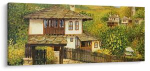 Kép - Házak nyáron (120x50 cm)