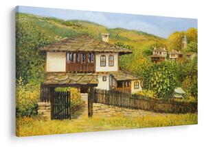 Kép - Házak nyáron (90x60 cm)