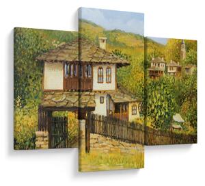Kép - Házak nyáron (90x60 cm)
